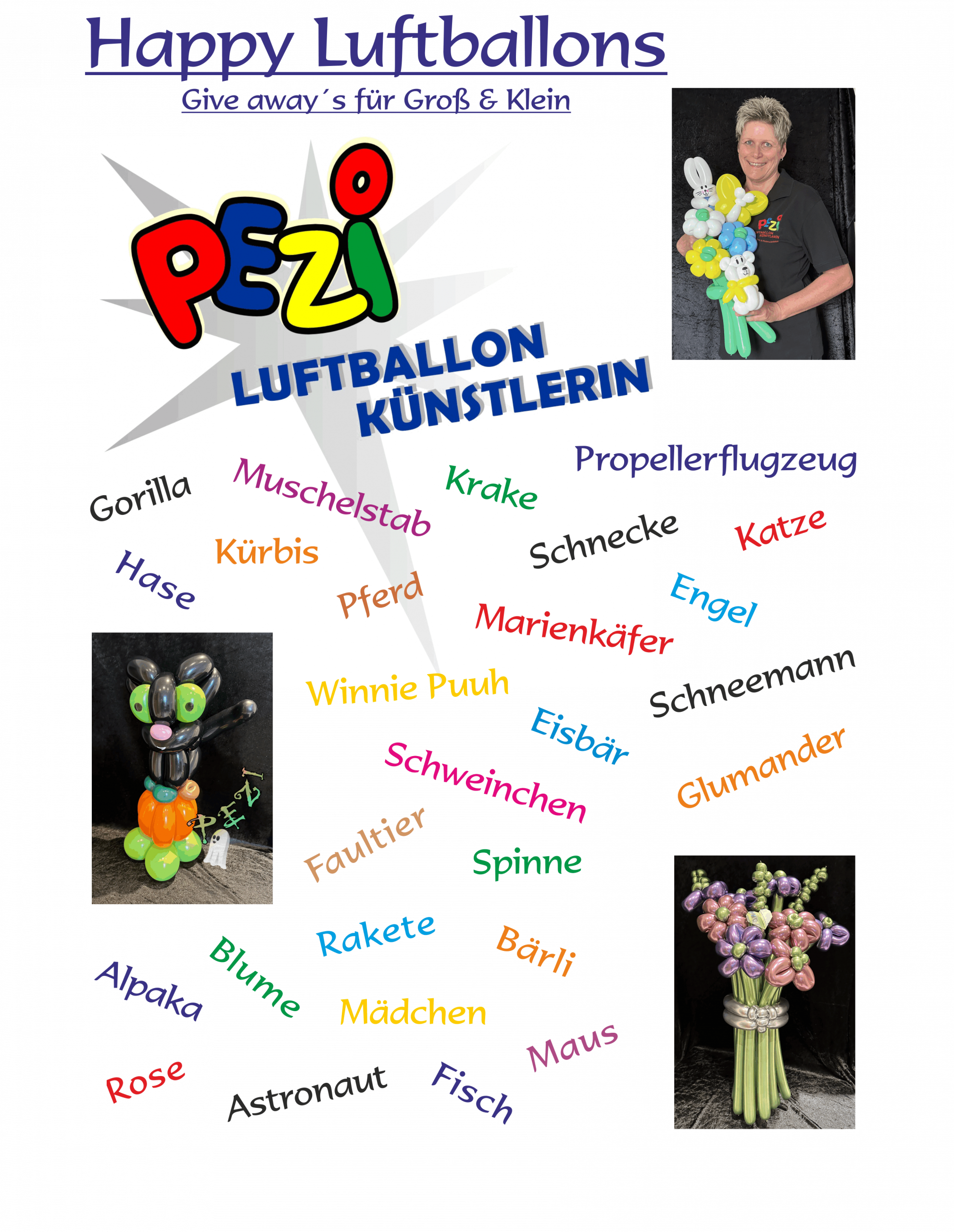 Tolle Ballonfiguren für Groß & Klein