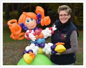 Tolle Bunte Luftballonfigur mit PEZI